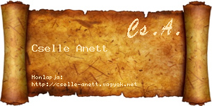Cselle Anett névjegykártya